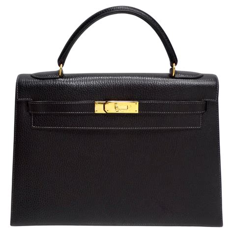 Hermes Kelly 1993 Black Ardennes Leather 32 Cm 